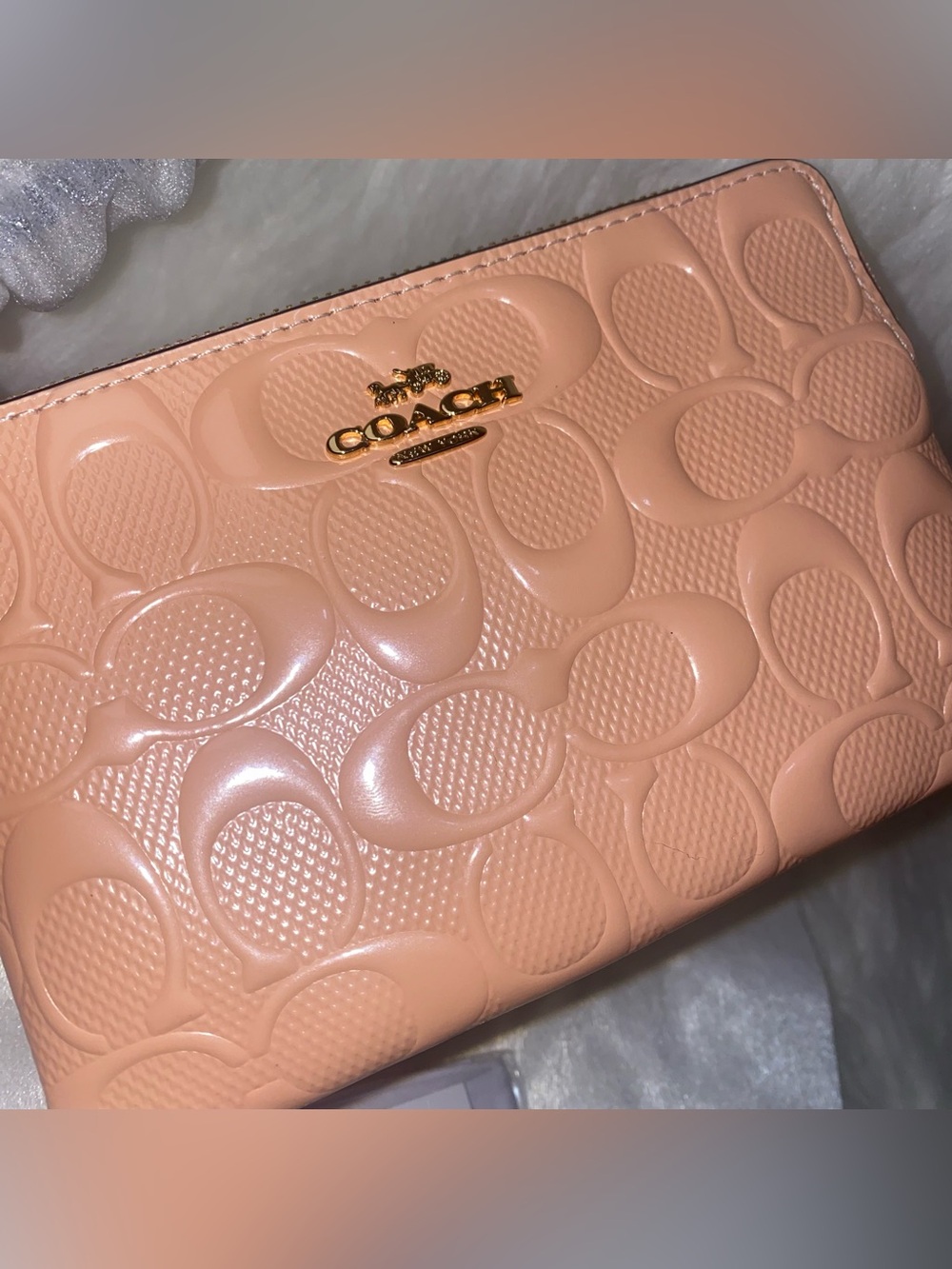 Coach leather signature wristlet New